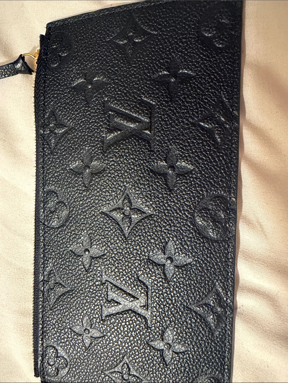 Louis Vuitton Black Embossed Monogram zip insert/card holder - Picture 5 of 15